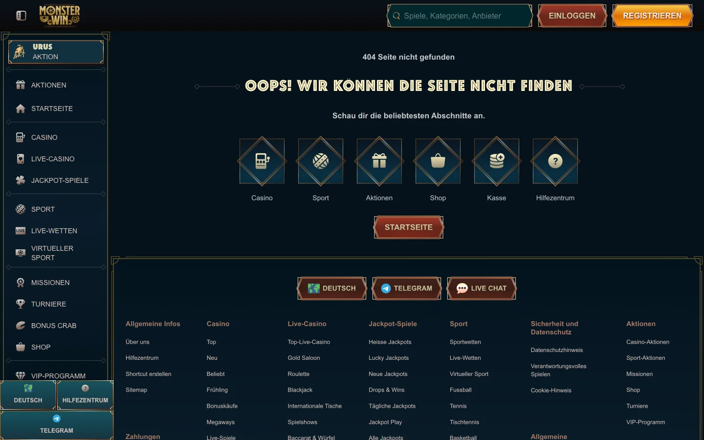 Zahlungsmethoden und Auszahlungen – MonsterWin